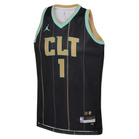 Muške NBA Dres Charlotte Hornets Lamelo Ball 1 Jordan 2022-23 City Edition Crno Swingman